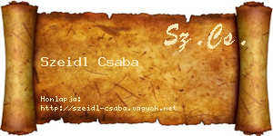 Szeidl Csaba névjegykártya