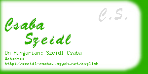 csaba szeidl business card